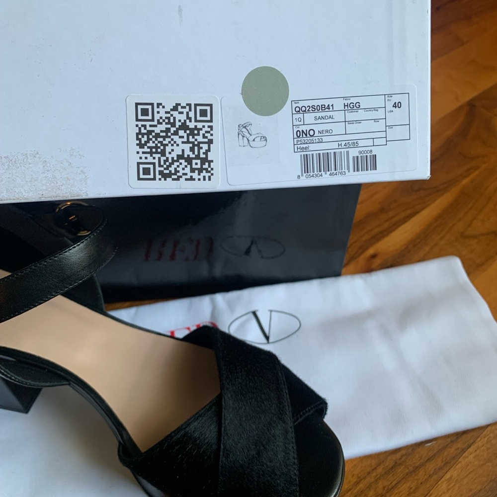 RED Valentino Genuine Calf Hair Platform Sandals - Picture 15 of 15